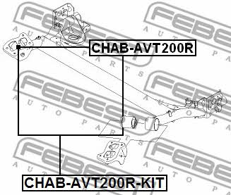 Febest Silent block beam rear kit – price 121 PLN