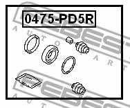Ремкомплект гальмівного супорта Febest 0475-PD5R