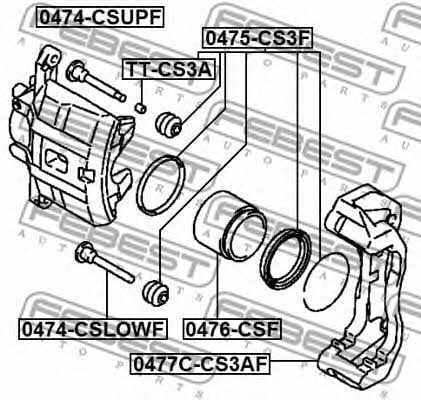 Febest Repair Kit, brake caliper – price 33 PLN