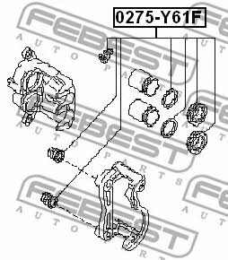 Repair Kit, brake caliper Febest 0275-Y61F