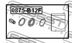 Ремкомплект тормозного суппорта Febest 0875-B12F