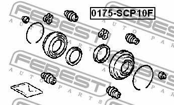 Ремкомплект тормозного суппорта Febest 0175-SCP10F
