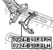 Febest Suspension arm front lower right – price 230 PLN