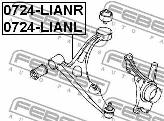 Suspension arm front lower right Febest 0724-LIANR