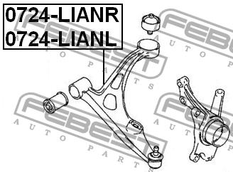 Febest Suspension arm front lower right – price 195 PLN