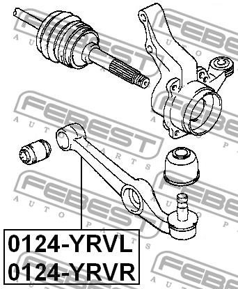 Febest Suspension arm front right – price 186 PLN