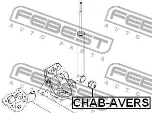 Tuleja tylnego amortyzatora Febest CHAB-AVERS