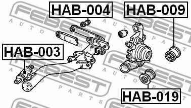 Купить Febest HAB019 – отличная цена на 2407.PL!