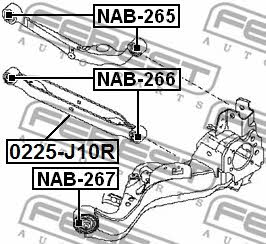 Silentblock am Querlenker hinten Febest NAB-265