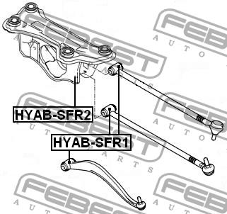 Silent block rear wishbone Febest HYAB-SFR1