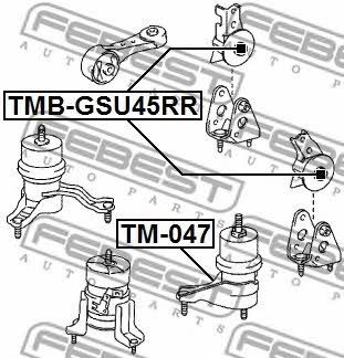 Подушка двигуна Febest TMB-GSU45RR