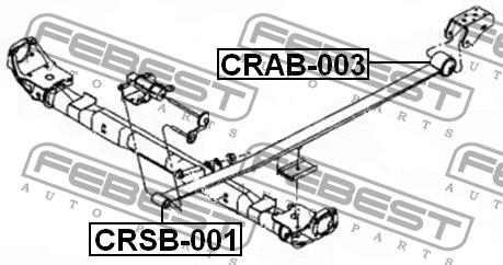 Сайлентблок задньої ресори задній Febest CRAB-003