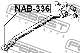 Сайлентблок рессоры задней Febest NAB-336