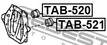 Poduszka napędu przedniej osi Febest TAB-520