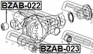 Poduszka napędu przedniej osi Febest BZAB-022