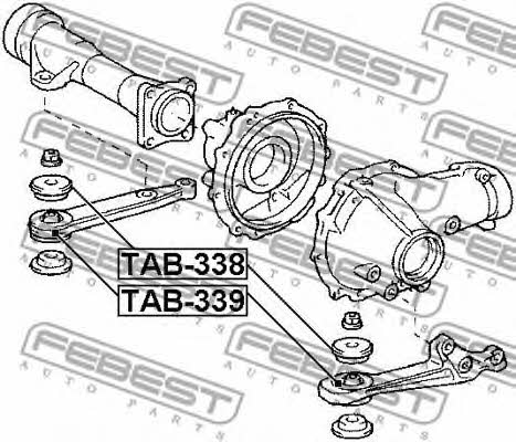 Silent block differential Febest TAB-339