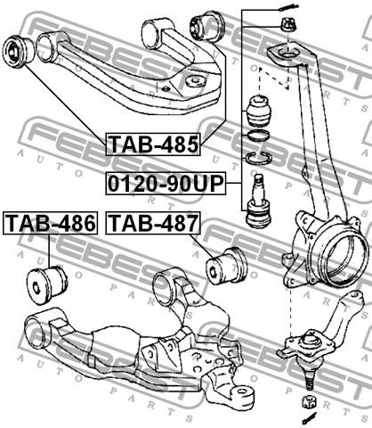 Febest Silent block, front lower arm – price 66 PLN