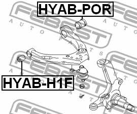 Silentblock des Aufhängungshebels oben vorne Febest HYAB-H1F