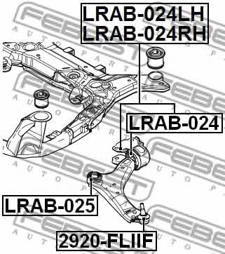 Сайлентблок переднего рычага подвески Febest LRAB-024