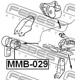 Подушка двигуна передня Febest MMB-029