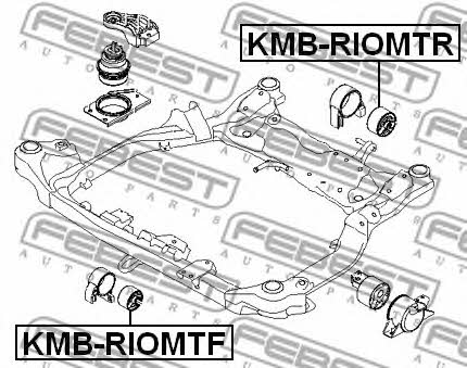 Подушка двигуна передня Febest KMB-RIOMTF