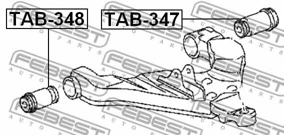 Silent block, front lower arm Febest TAB-348