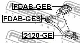 Сайлентблок переднего нижнего рычага передний Febest FDAB-GES