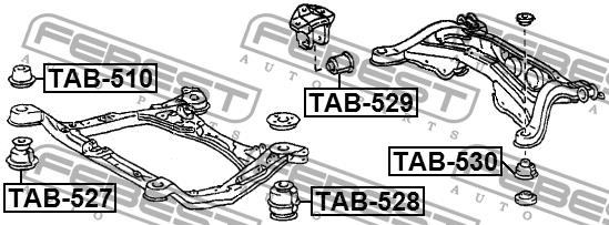 Febest Silentblock rear beam – price 106 PLN