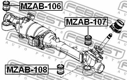 Tuleja drążka kierowniczego Febest MZAB-108