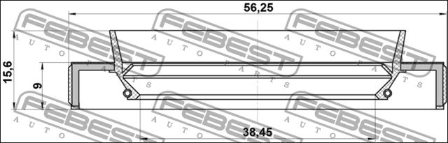 Febest 95HBY-40560916R Oil seal 95HBY40560916R: Buy near me in Poland at 2407.PL - Good price!