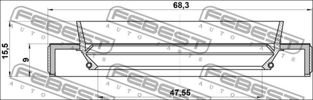 Febest 95HBY-49680915L Oil seal 95HBY49680915L: Buy near me in Poland at 2407.PL - Good price!