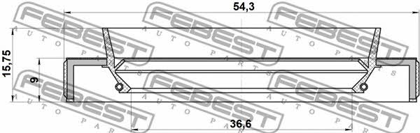 Febest SEAL OIL-DIFFERENTIAL – price 17 PLN