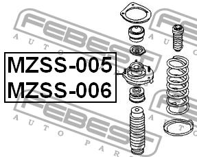 Febest Rear right shock absorber support – price 103 PLN