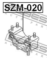 Motorlager hinten Febest SZM-020