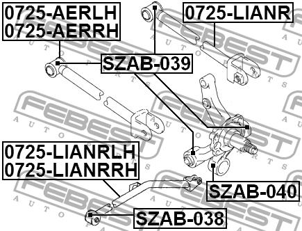 Febest Traction rear longitudinal – price 121 PLN