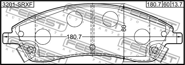 Febest 3201-SRXF Brake Pad Set, disc brake 3201SRXF: Buy near me in Poland at 2407.PL - Good price!