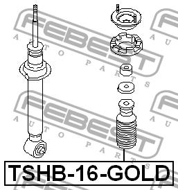 Пильник і відбійник на 1 амортизатор Febest TSHB-16-GOLD