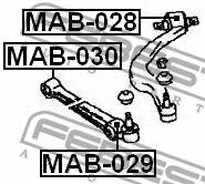 Silentblock des Aufhängungshebels unten vorne Febest MAB-029