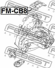 Motorlager links Febest FM-CB8