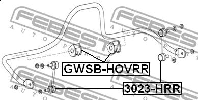 Rear stabilizer bush Febest GWSB-HOVRR