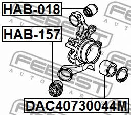 Rear wheel hub bearing Febest DAC40730044M