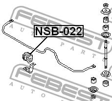 Rear stabilizer bush Febest NSB-022