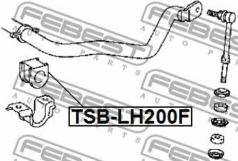 Втулка стабілізатора переднього Febest TSB-LH200F