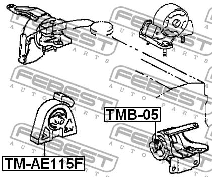 Motorlager vorne Febest TM-AE115F