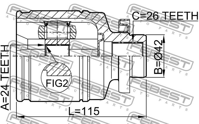 Купить Febest 2211-NS20RH по низкой цене в Польше!