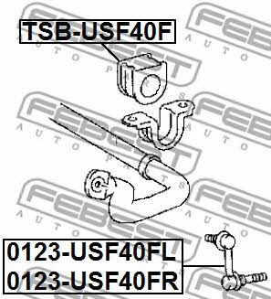 Стойка стабилизатора переднего правая Febest 0123-USF40FR