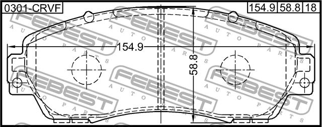 Febest 0301-CRVF Brake Pad Set, disc brake 0301CRVF: Buy near me at 2407.PL in Poland at an Affordable price!
