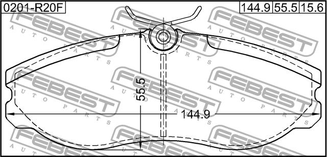 Febest 0201-R20F Brake Pad Set, disc brake 0201R20F: Buy near me in Poland at 2407.PL - Good price!