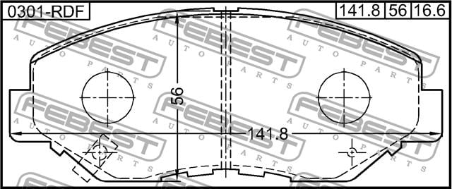 Febest 0301-RDF Brake Pad Set, disc brake 0301RDF: Buy near me in Poland at 2407.PL - Good price!