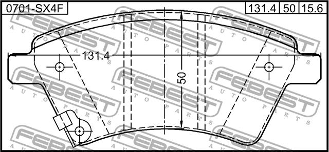 Febest 0701-SX4F Brake Pad Set, disc brake 0701SX4F: Buy near me in Poland at 2407.PL - Good price!